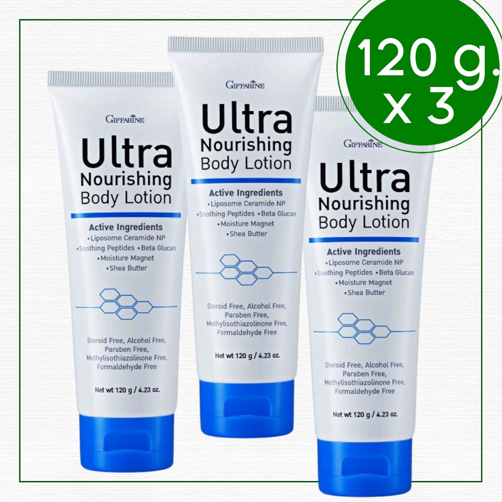 3X Ultra Nourishing Body Moisturizing Lotion Healthy Restore Revive Repair 120 g