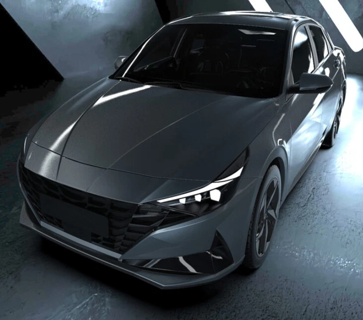 Para Hyundai Elantra y Elantra N 2021-2023, cubierta/superposición emblema delantero Foto 2 de 4