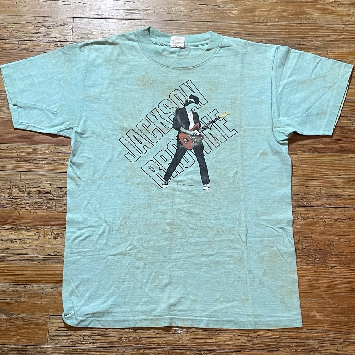 JACKSON BROWNE TOUR 80 LSシャツ Vintage Jackson Browne Holdout Tour 80 Concert TShirt Jersey