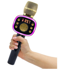 Singing Machine Carpool Karaoke Mic 2.0 - Black/Gold Family night