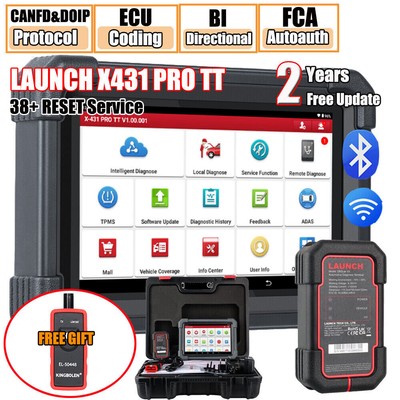 LAUNCH X431 PRO TT PRO5 Bidirectional OBD2 Scanner Diagnostic Tool E.C.U Coding