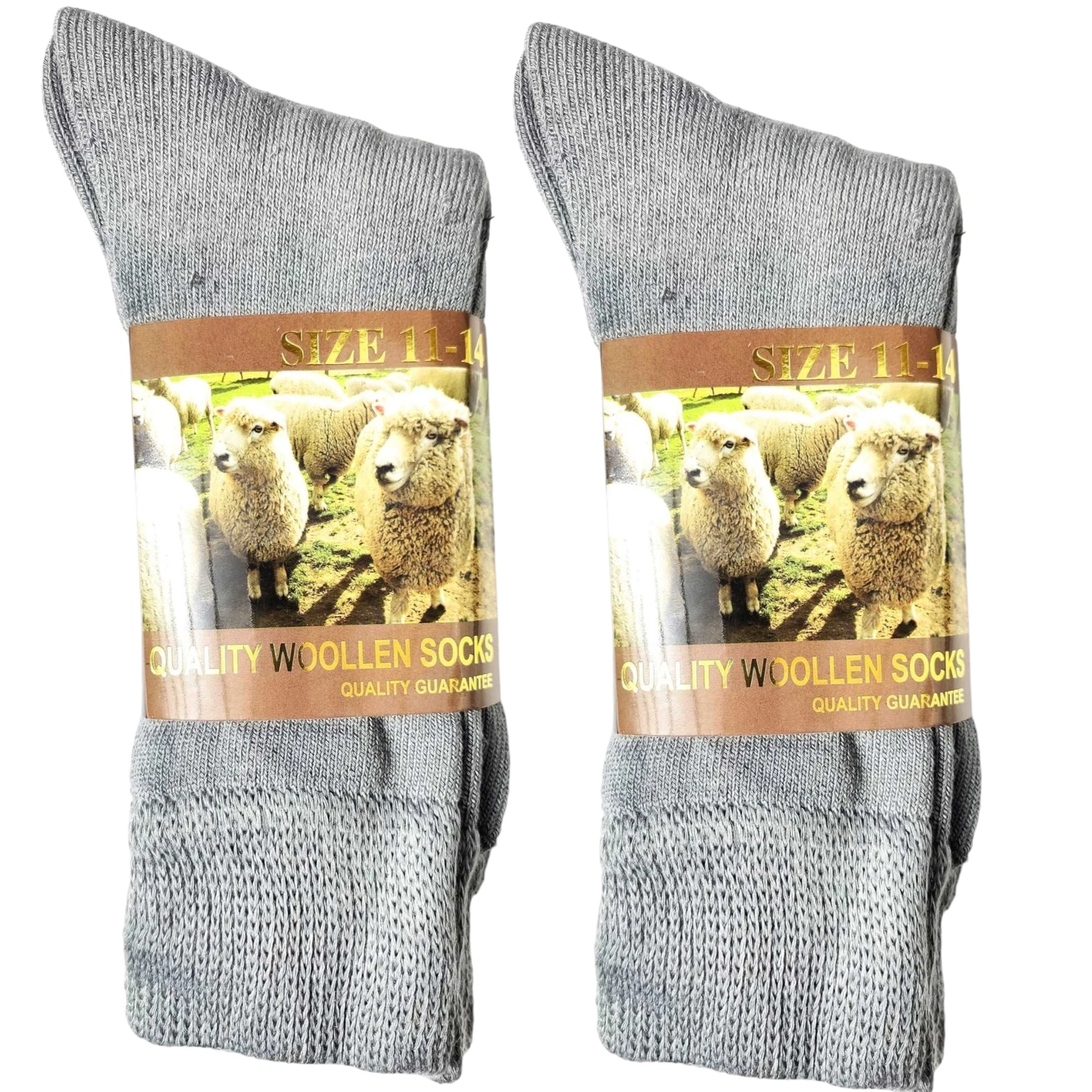 6 PAIRS Grey WOOL BLEND Loose Top Socks Medical Diabetic Dress Work Comfort