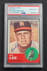 1963 DON LEE Signed Topps Baseball Card-LOS ANGELES ANGELS-PSA 10 Auto