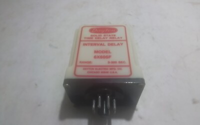 Dayton 6X605F Solid State Time Delay Relay - Interval - 3-300 Sec. (TR110)