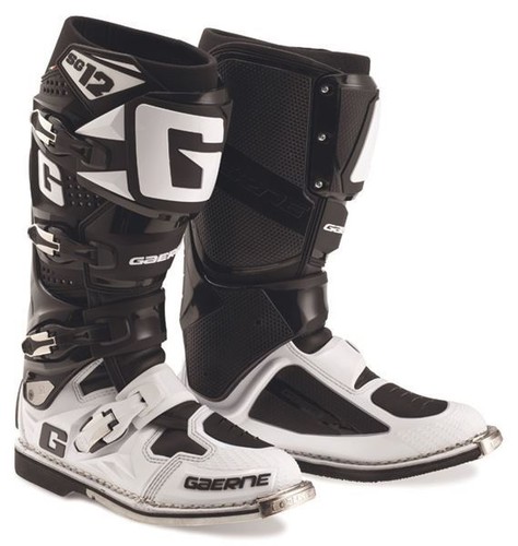 Gaerne SG12 Black White Mx Boot Motocross Enduro Off-road ATV QUAD UK8 EU43