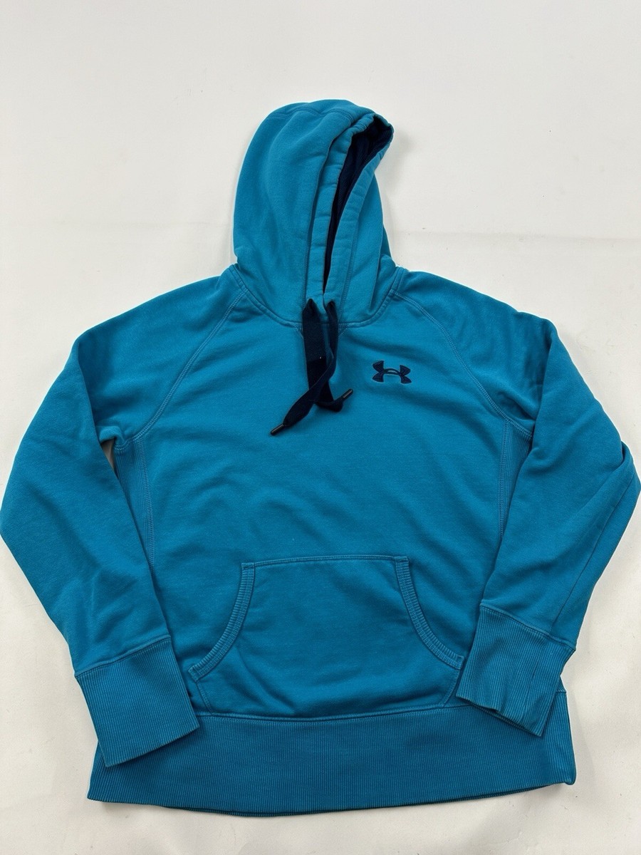 Under Armour Hoodie Sweatshirt Womens Large Blue Pullover Loose Fit UA Storm