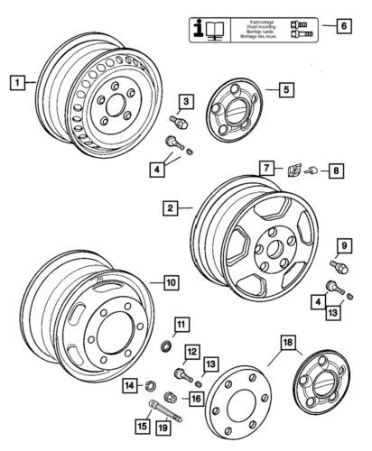 Rueda de acero para Mopar (P/N 5104573AA)