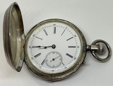 SWISS POCKET WATCH / Coin Silver / 15 Jewels / Self Winder /Patent Lever