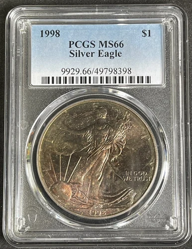 1998 Silver Eale PCGS MS66 TONE