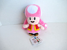 Toadette Plush Doll 7" Japanese Suction Cup Hanger RARE Super Mario Bros NWT