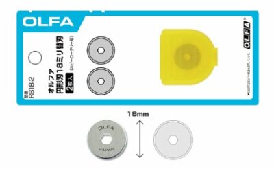 OLFA Rotary Cutter Spare Blade Circular Knife 18mm RB18-2 made in JAPAN