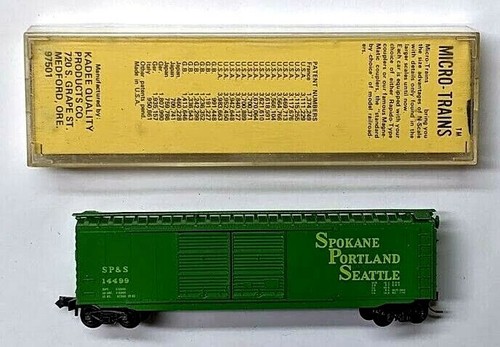 Acopladores combinados MTL Micro-Trains 34040 SP&S 14499 50 pies vagón etiqueta amarilla | Zustand: New