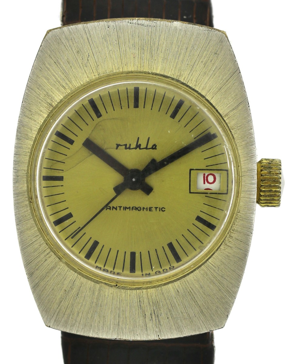 Liporis Ruhla Uhren Gebraucht Ruhla Vergoldete Vintage-Armbanduhr