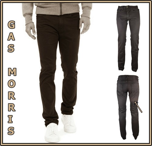 pantaloni jeans gas da uomo in cotone slim fit svasati morris dritti w 29  w31 44 | eBay