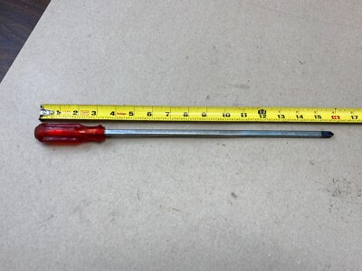 16'' Extra Long Screwdriver ~ Phillips ~ Steel full length. ~ Used