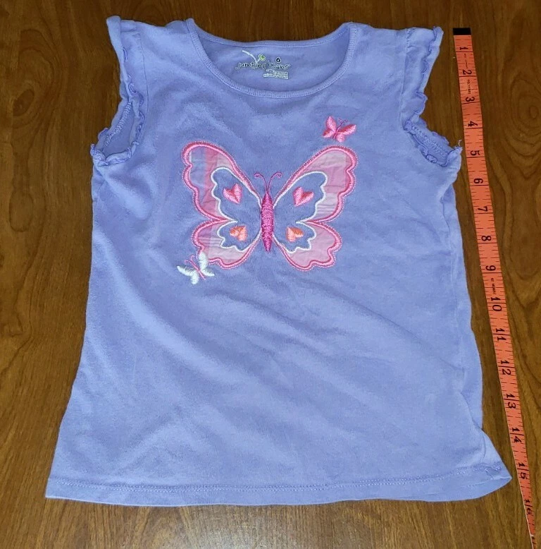 Camisa sin mangas Jumping Beans para niñas mariposa aleteo talla 6 Foto 4 de 4
