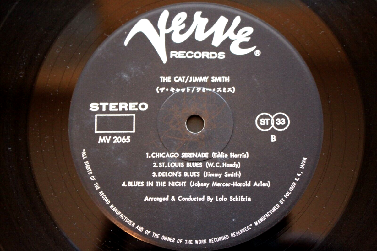 THE CAT by JIMMY SMITH VERVE Records MV 2065 JAPAN PRESS Records