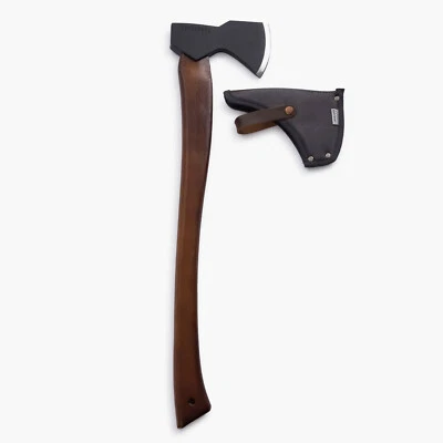 BAREBONES Holzfäller Axt Spaltaxt Forstaxt Outdoor Hickory Holz Stiel Stahl 70cm
