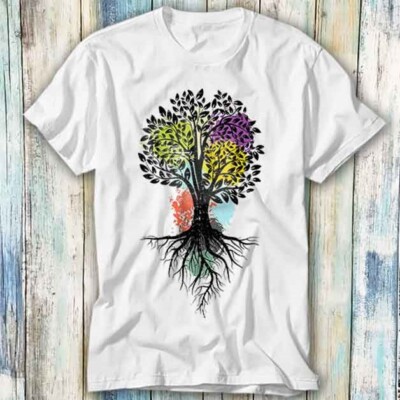 T-Shirt Tree Nature Life Planet grüne Erde Sonne Mond Meme Geschenk T-Shirt Unisex 918