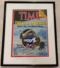 STS-51A PRIME FULL MISSION CREW SIGNED AUTOGRAPHED TIME COVER SCCS VERIFIED