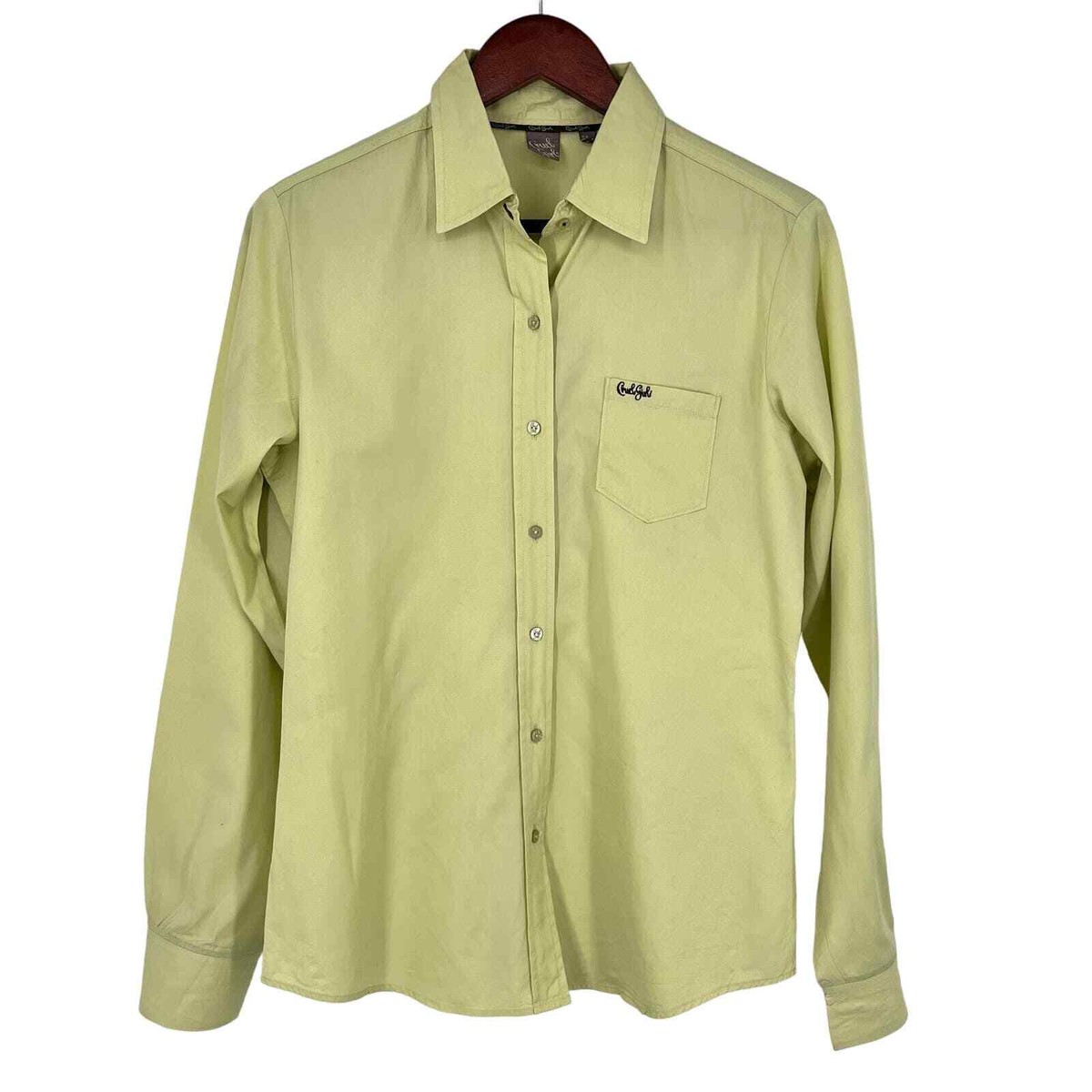 Cruel Girl Womens Sz Medium Lime Green Western Rodeo Equine Blouse Shirt  Top | eBay