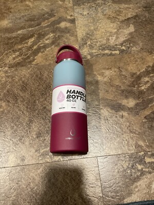 HydroClear 40oz STAINLESS STEEL HANDLE BOTTLE RED-OMBRE