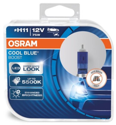 2x OSRAM H11 (711) Cool Blue Boost Leuchtmittel 62211CBB-HCB BIS 5500K 12V 75W NEU