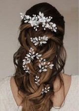 Wedding Hair Accessories Bridal Hair Pins Pearl Crystal Hair Pieces H6628-633