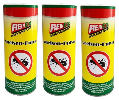 3 x 250g Ameisen-Pulver von Reinex, Pulver gegen Ameisen, Streu- und Gießmittel