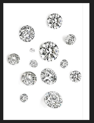 Nat. Lose Diamant Weiß Diamond White 0,005 - 0,10 Ct Brilliant Carat 1-3mm Neuw.