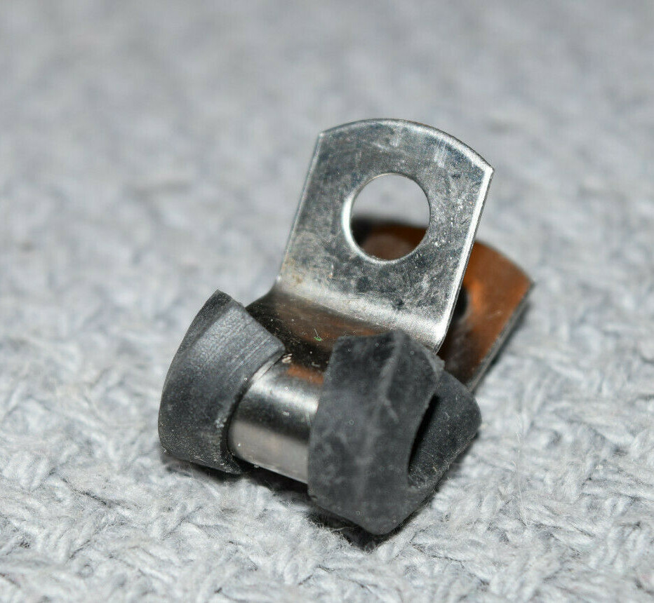 Stainless Steel 25 Pcs 3/16" Brake Line Loop Clamps Cushion