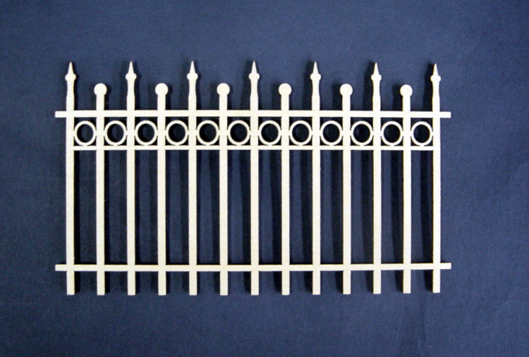 Dollhouse 1:12 Scale Miniature Fence Unpainted Unfinished Outdoor