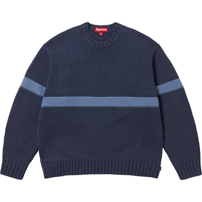 Supreme Tonal Applique Sweater Black Navy Brown Pink 4colors