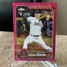 2024 Topps Chrome Andrew Saalfrank RC Magenta Speckle /350   #178