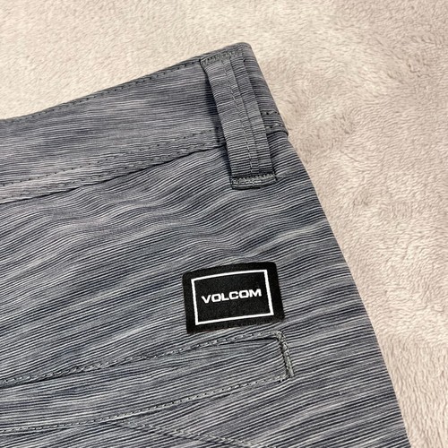 Volcom Hybrid Shorts Mens 36 Waist Blue Striped Active Quick Dry Surf & Turf - Picture 10 of 12