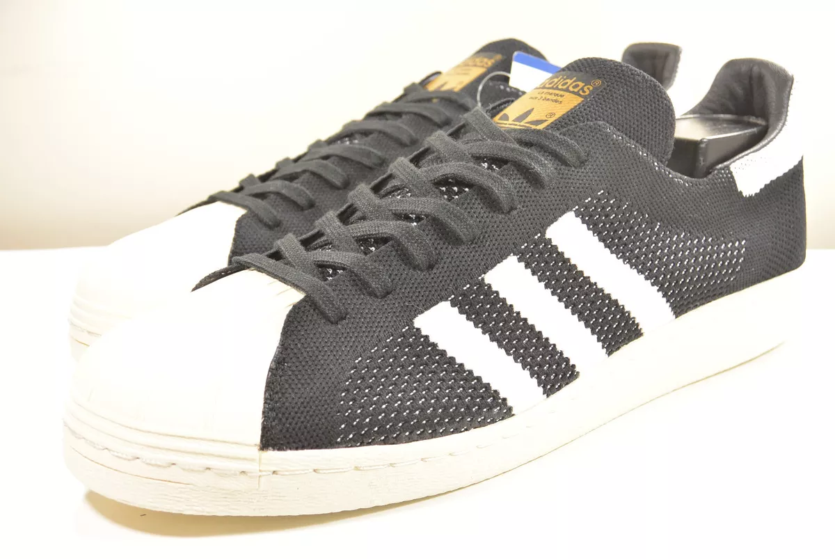 Adidas superstar 80s primeknit black best sale white