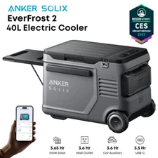Anker SOLIX EverFrost 2 Electric Cooler 40L 42QT Car Refrigerator Solar Powered