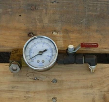 Tech West Dental Air Compressor Shut Off Valve & Pressure Gauge ACL4D2