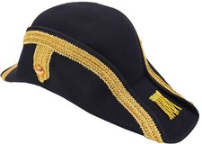 HAND MADE BICORN HAT Soft Felt Military Naval Bicorne Fancy Army Military Bicorn