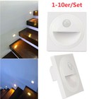 1-12x LED Treppenleuchte mit Bewegungsmelder Wandeinbauleuchte Licht warmweiss