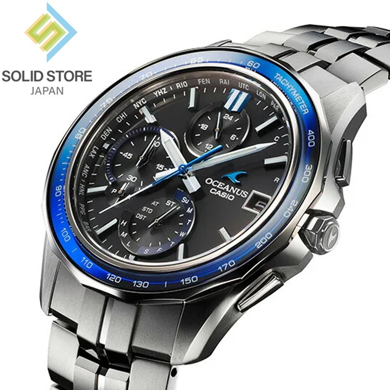 カシオ電波ソーラー腕時計OCEANUS Manta OCW-S1000 Manta（OCEANUS） CASIO OCEANUS ソーラー電波 チタン Manta S7000 白