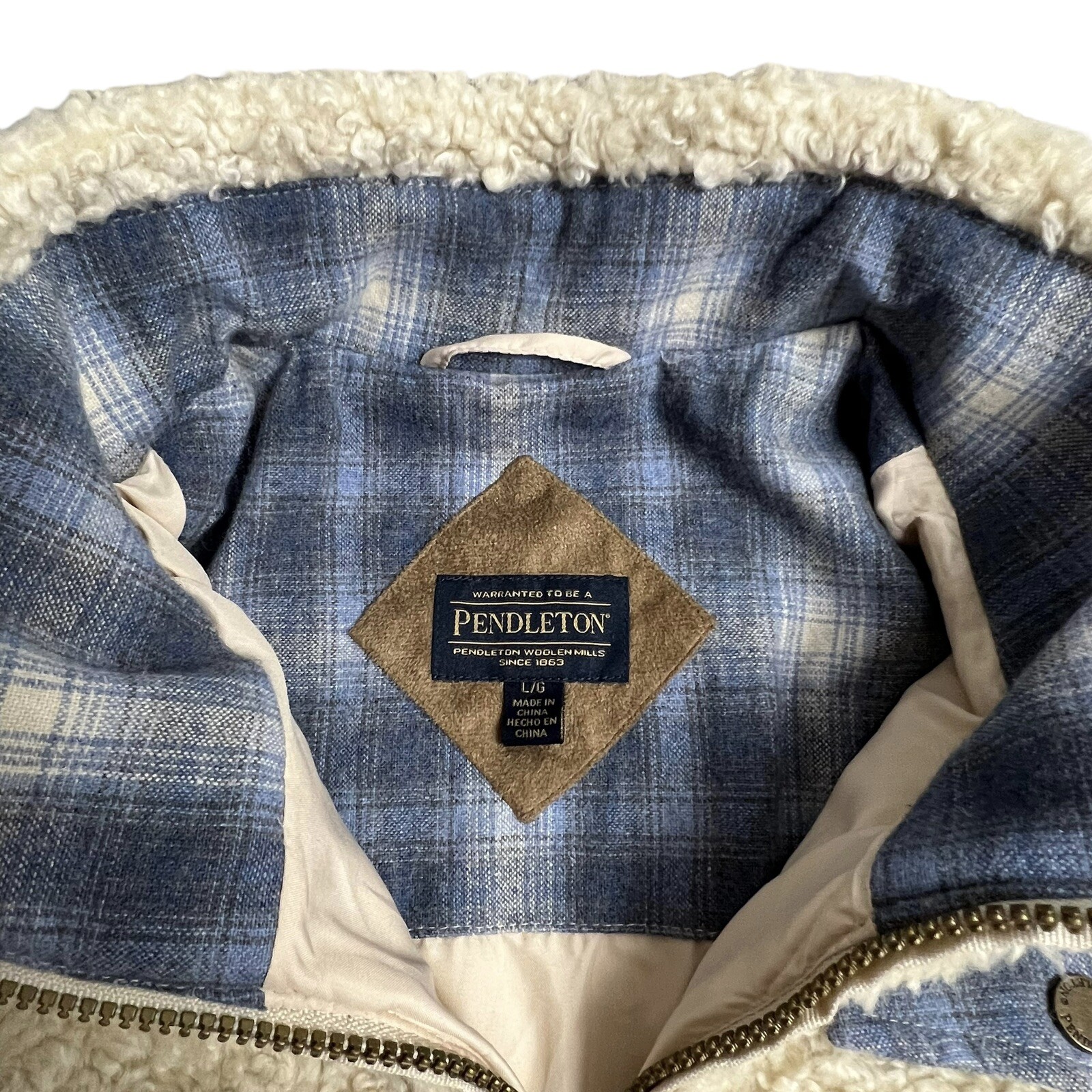 Pendleton Jacket Spring Teddy  Soft Full Zip Sher… - image 4
