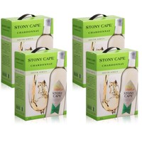 Stony Cape Chardonnay, Trocken, Bag-In-Box, Sortenreines Weinpaket (4X3,0L)