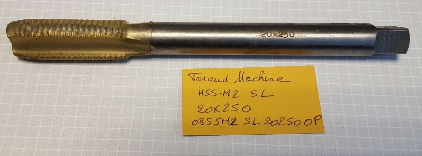 Taraud machine entrée série longue HSS-M2 20X250 à haute résistance thermique