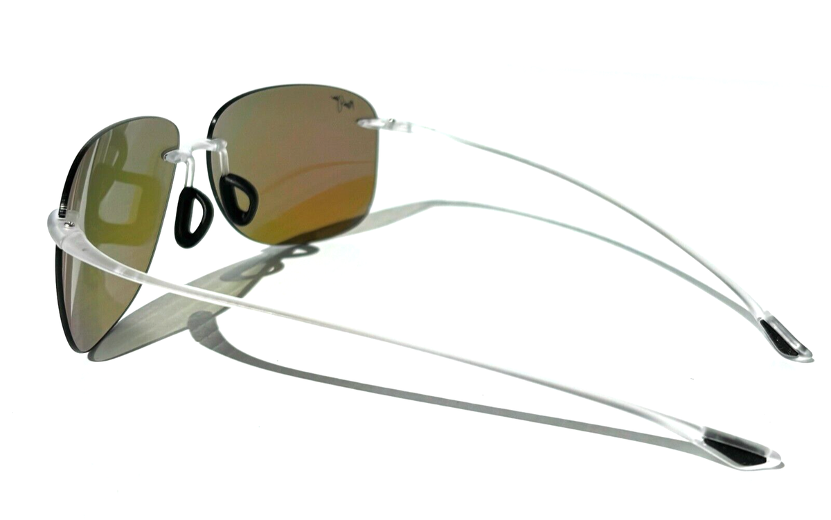 NEW Maui Jim HIKINA Matte Crystal POLARIZED Hawaii Blue Lens