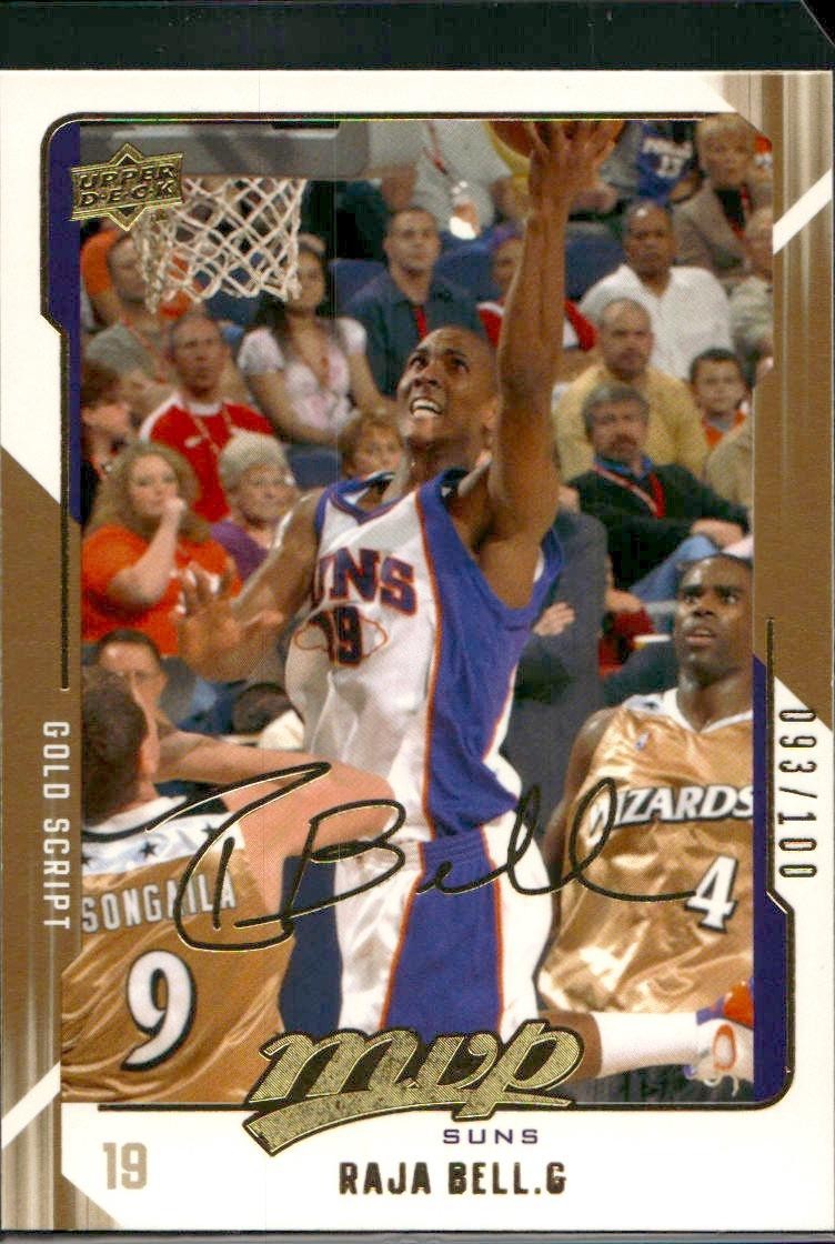 Raja Bell 2008-09 Upper Deck MVP #129 Gold Script #/100