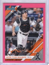 2019 Donruss Breast Cancer Awareness Pink 14/25 Jacob Tyler Realmuto Marlins