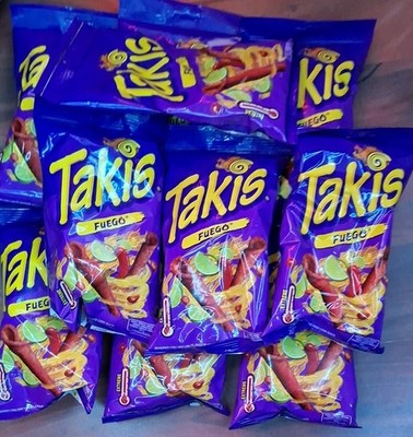10 Tüten Takis Fuego a 100 g mit Chili-Limetten Würzung Mhd 24.05.2026