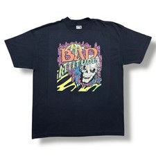 Camiseta De Colección Años 90 Bad Attitude Grim Reaper Calavera Para Hombre Talla XL Terror Emblema 3D