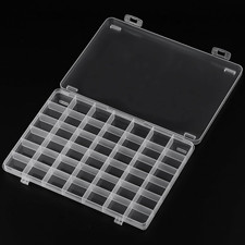 1Pc 42 Grids Clear Plastic Jewelry Organizer Box Large Bead Storage Container wi